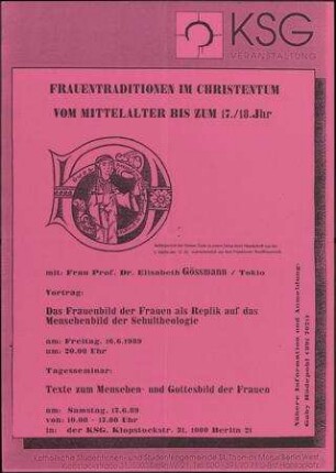 "Das Frauenbild der Frauen als Replik auf das Menschenbild der Sohntheologie"