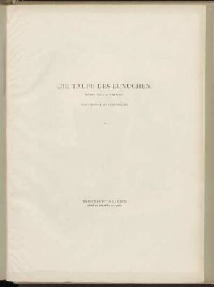 Die Taufe des Eunuchen.