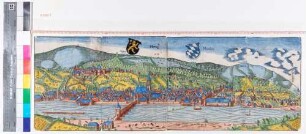 Heidelberg, Stadt und Schloss von Norden (Panorama)