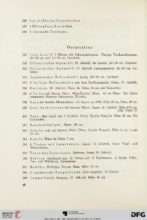Ostasiatica (Nr. 251-279)