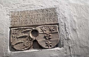 Inschriftstein des Abtes Petrus Gröblacher (1556-1587)