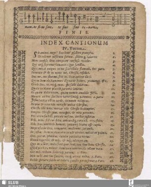 Index cantionum