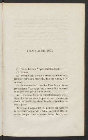 Trente-Unième Runa.