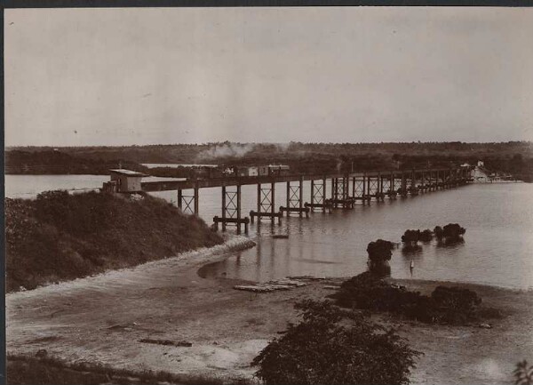 Uganda railway on a railway bridge