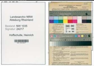 Entnazifizierung Heinrich Hoffschulte , geb. 13.03.1899 (Buchhalter)