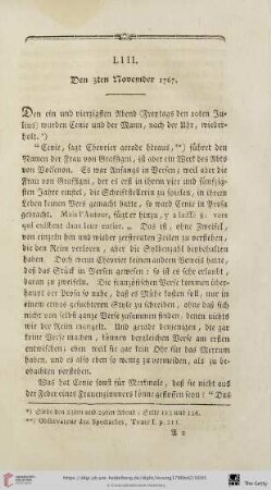 No.LIII - LX (Den 3ten November 1767 - Den 27ten November 1767)