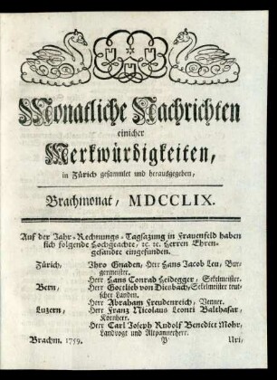 Brachmonat, MDCCLXIV