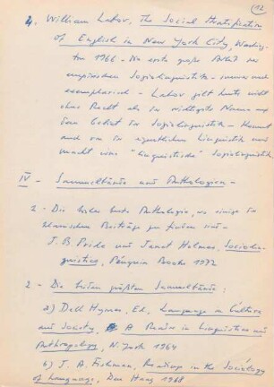 12-14, IV Sammelbände und Anthologien