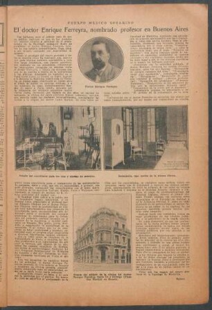El doctor Enrique Ferreyra, nombrado profesor en Buenos Aires