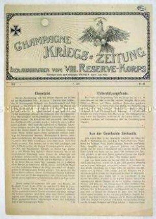 Kriegszeitung des VIII. Reserve-Korps von der Westfront