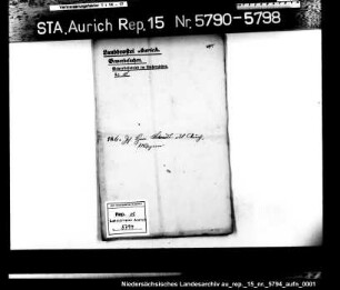 Hausierkonzessionen und -gesuche: Joh. Heinrich Schmidt aus Aurich, Musikaufführungen
