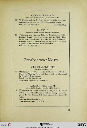 Gemälde neuerer Meister (Nr. 46-75)