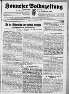 Honnefer Volkszeitung. 1889-1978