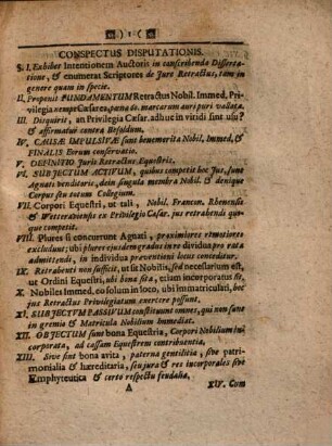 Diss. iur. inaug. de retractu nobilibus Imperii immediatis per privilegia caesarea concesso