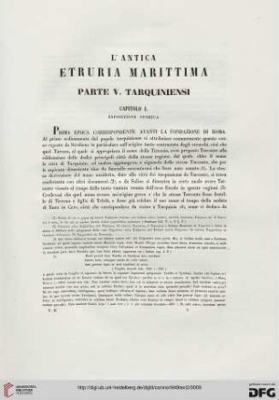 Capitolo I. Esposizione storica