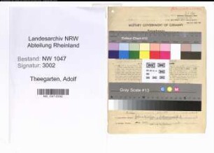 Entnazifizierung Adolf Theegarten , geb. 26.09.1896 (Lehrer)
