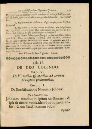 Cap. VI. De Virtutibus & operibus ad tertium praeceptum pertinentibus.