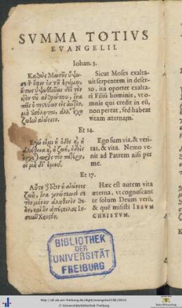 Summa Totius Evangelii