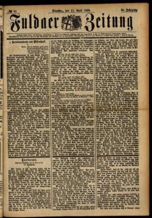 Ausgabe vom Dienstag, den 11. April 1893.