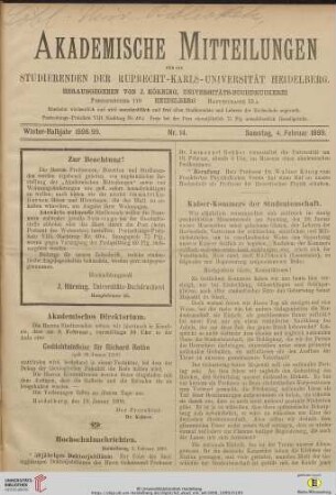 Nr. 14 (4. Februar 1899)