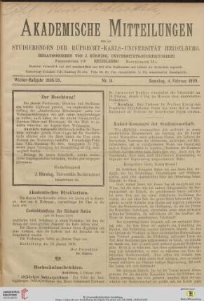 Nr. 14 (4. Februar 1899)
