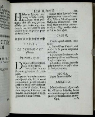 Caput I. De Dyspnoea Et asthmate.