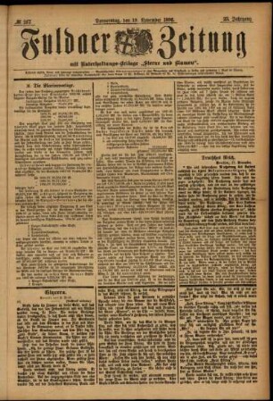 Ausgabe vom Donnerstag, den 19. November 1896.