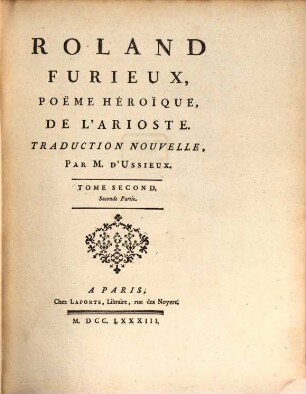 Roland Furieux : Poëme Héroĩque, 2,2