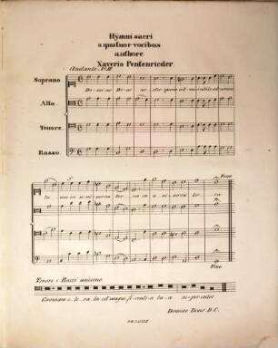 Hymni sacri : ad 4 vocibus cantant. 3. Domine Deus noster. - Pl.-Nr. F & S 735. - 7 S.