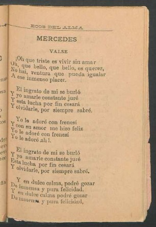 Mercedes : Valse