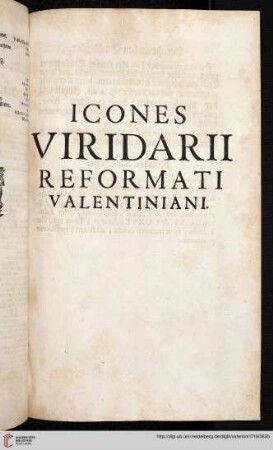 Icones viridarii reformati Valentiniani