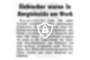 Einbrecher waren in Bargteheide am Werk