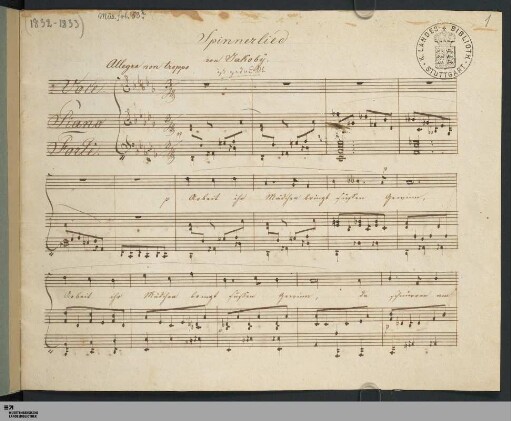 Spinnerlied, op. 7/1