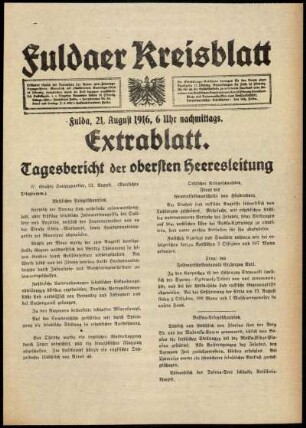 Ausgabe vom Montag, den 21. August 1916.