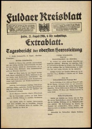 Ausgabe vom Montag, den 21. August 1916.