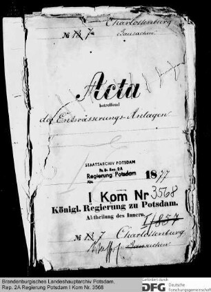 Entwässerungsanlagen der Stadt Charlottenburg