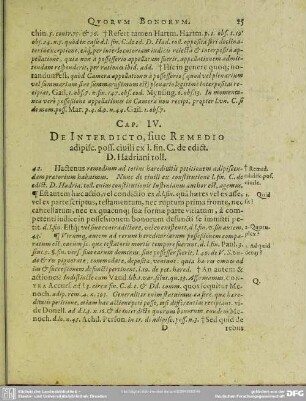 Cap. IV. De Interdicto, sive Remedio adipisc. poss. civili ex l. fin. C. de edict. D Hadriani toll.