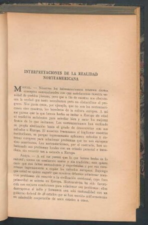 Interpretaciones de la realidad norteamericana