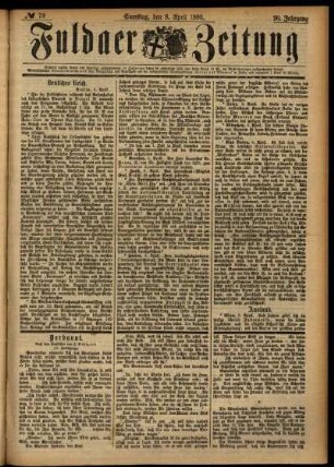 Ausgabe vom Samstag, den 08. April 1893.