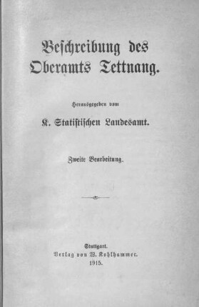 14: Beschreibung des Oberamts Tettnang