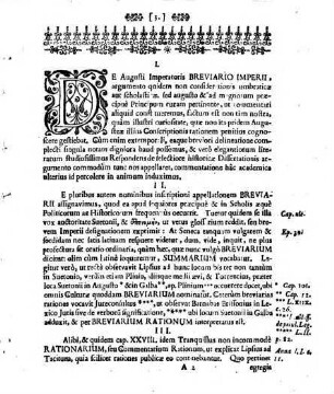 De breviario Augusti Imper.