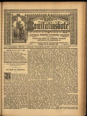 Erste Ausgabe vom Sonntag, den 25. September 1910.