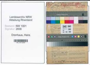 Entnazifizierung Hans Drenhaus, geb. 28.03.1897 (Lehrer)
