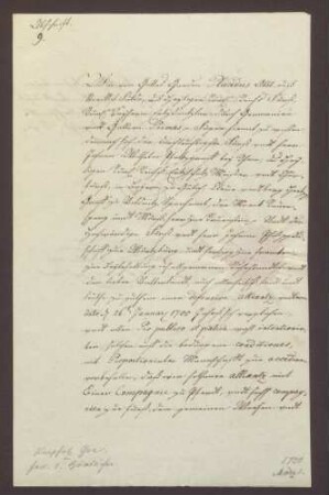 Beitrittserklärung des Abts Placidus zu Fulda zur Defensivallianz zwischen Kurpfalz und dem Hochstift Würzburg (GLA 43 Nr. 36).