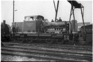 Gammertingen, Reparatur der Diesellok V82, bei Landesbahn (1958 - 1979)