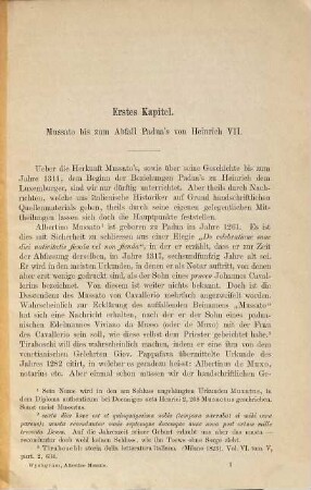 Albertino Mussato : Ein Beitrag zur italienischen Geschichte d. 14. Jhs.