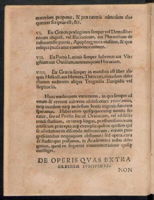 De Operis Quas Extra Ordinem Suscipimus.