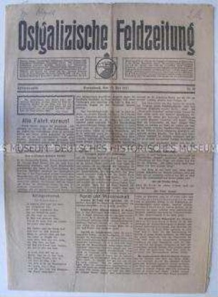 Kriegszeitung für die deutschen Truppen in Galizien "Ostgalizische Feldzeitung"