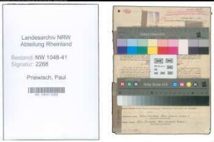 Entnazifizierung Paul Priewisch , geb. 05.05.1897 (Polizist)