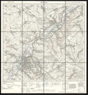 Meßtischblatt 94(3005) : Glauchau, 1936 : Glauchau. - Umdr.-Ausg., aufgen. 1907, hrsg. 1909, bericht. 1926, einz. Nachtr. 1936. - 1:25000. - Leipzig, 1936. - 1 Kt.